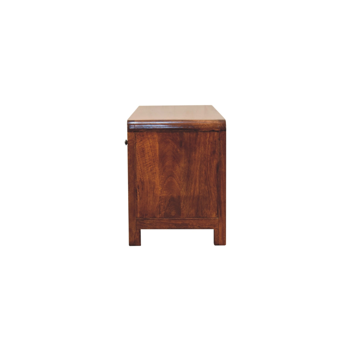Solid Wood Aspen Media Unit, 3-Drawers, Open Slot, Chestnut