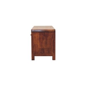 Solid Wood Aspen Media Unit, 3-Drawers, Open Slot, Chestnut