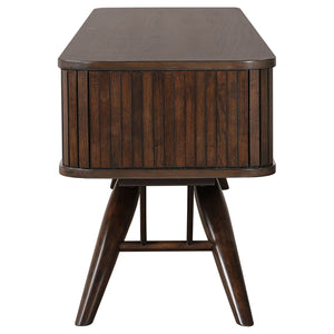 Stewart - TV Stand With Sliding Doors - Walnut