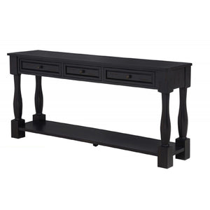 Long Console Table With Drawers And Shelf