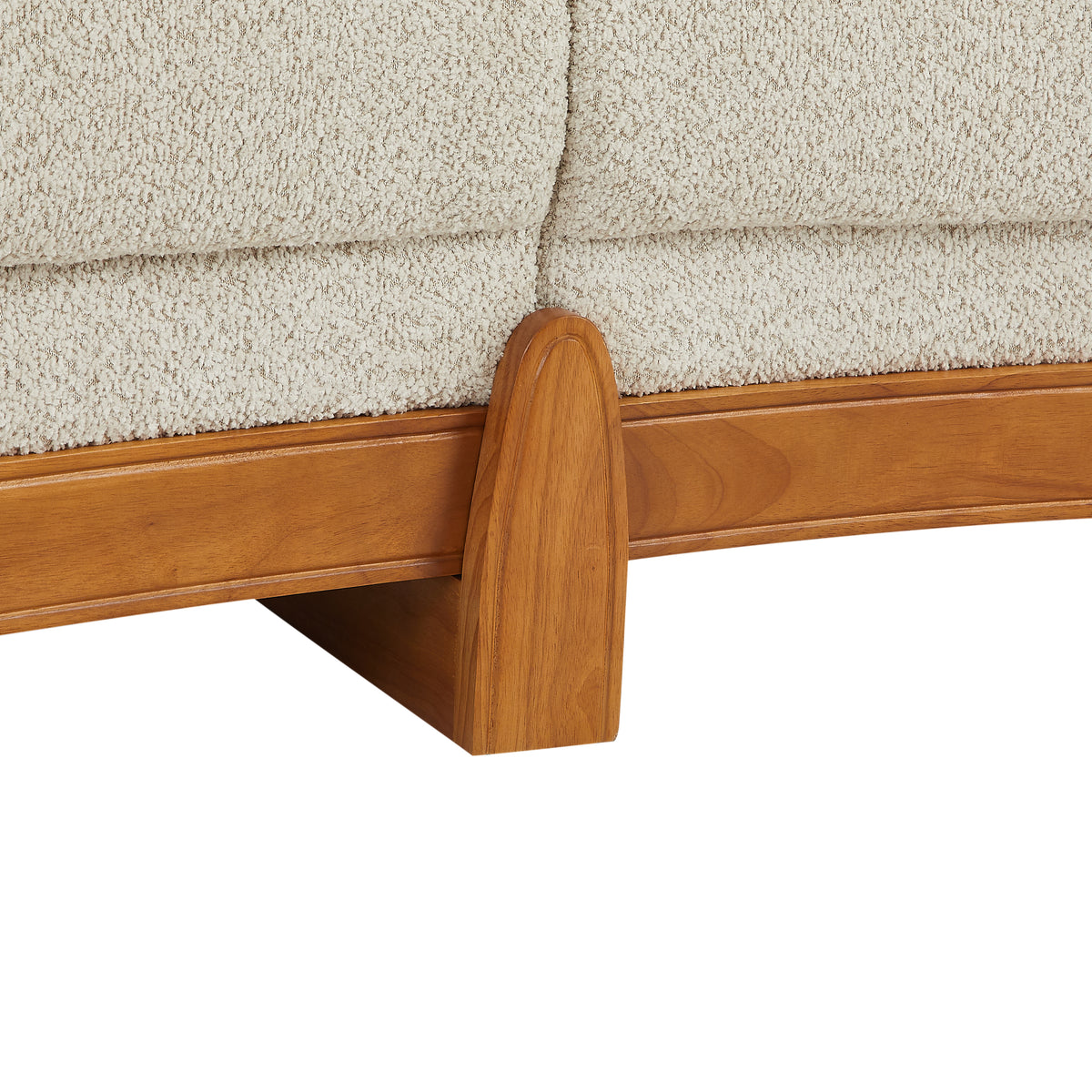 Elegant Curved Boucle Sofa