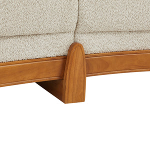 Elegant Curved Boucle Sofa