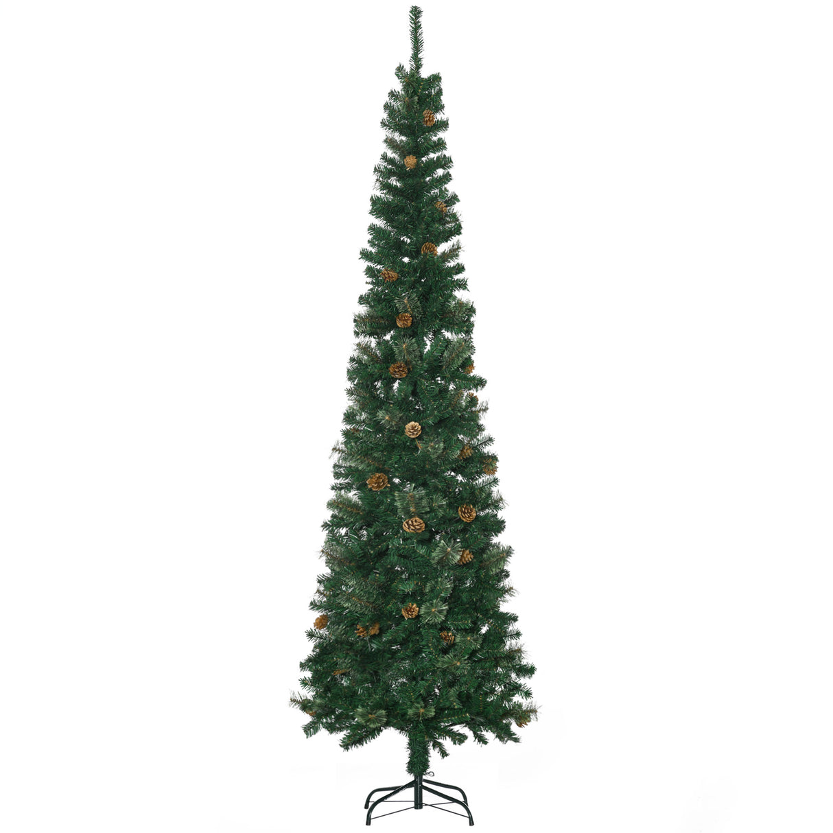 HOMCOM 7.5 Foot Pencil Artificial Christmas Tree