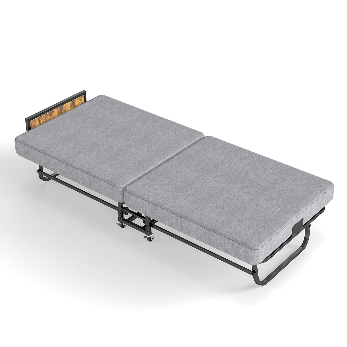 78"×31" Folding Bed with Headboard & USB Charging Station