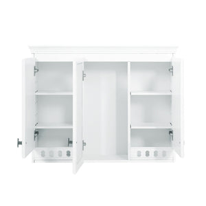 Wall Mount Mirror Cabinet With Adjustable Shelves, Soft Closing Hinges