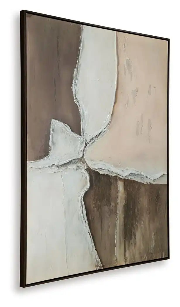 Junward - Wall Art - Brown / Tan / White - Best Buy Furniture