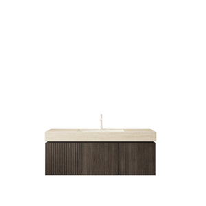 MURI 48" Bathroom Vanity & Sink with Floating Plywood Storage