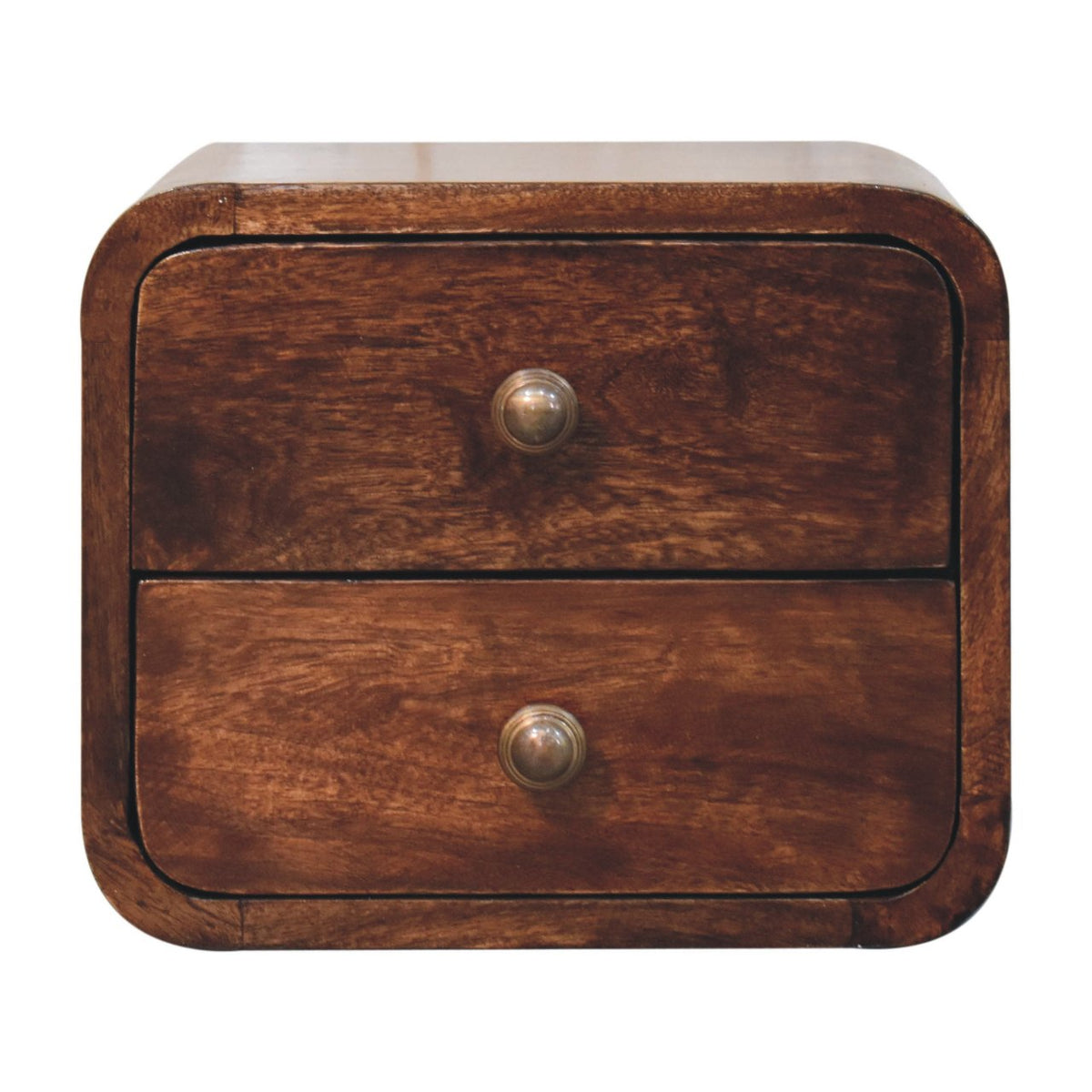 Solid Wood Mini Curved California Nightstand