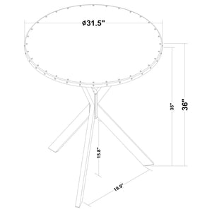 Fitz - Round Bistro Bar Table With X Base - Silver