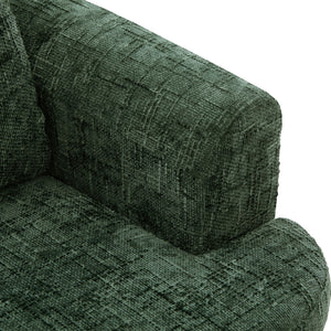 Modern Swivel Barrel Chair With Dual-Layer Cushion