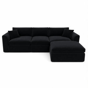 Compressed Modular Sectional Sofa with Ottoman