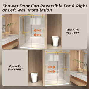 44-48" x 76" Frameless Sliding Shower Door