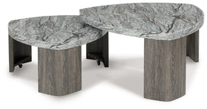 Surmour - Stacked Cocktail Table - Gray / Brown - Best Buy Furniture