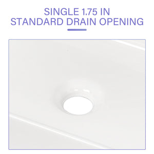 Modern European Design Ceramic Rectangular Vessel Bathroom Sink