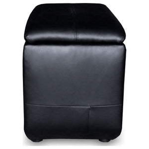 Greenfield - 4 Seater Home Theater With Wedge Console Recliners With Built In Storage And Cup Holders - Black