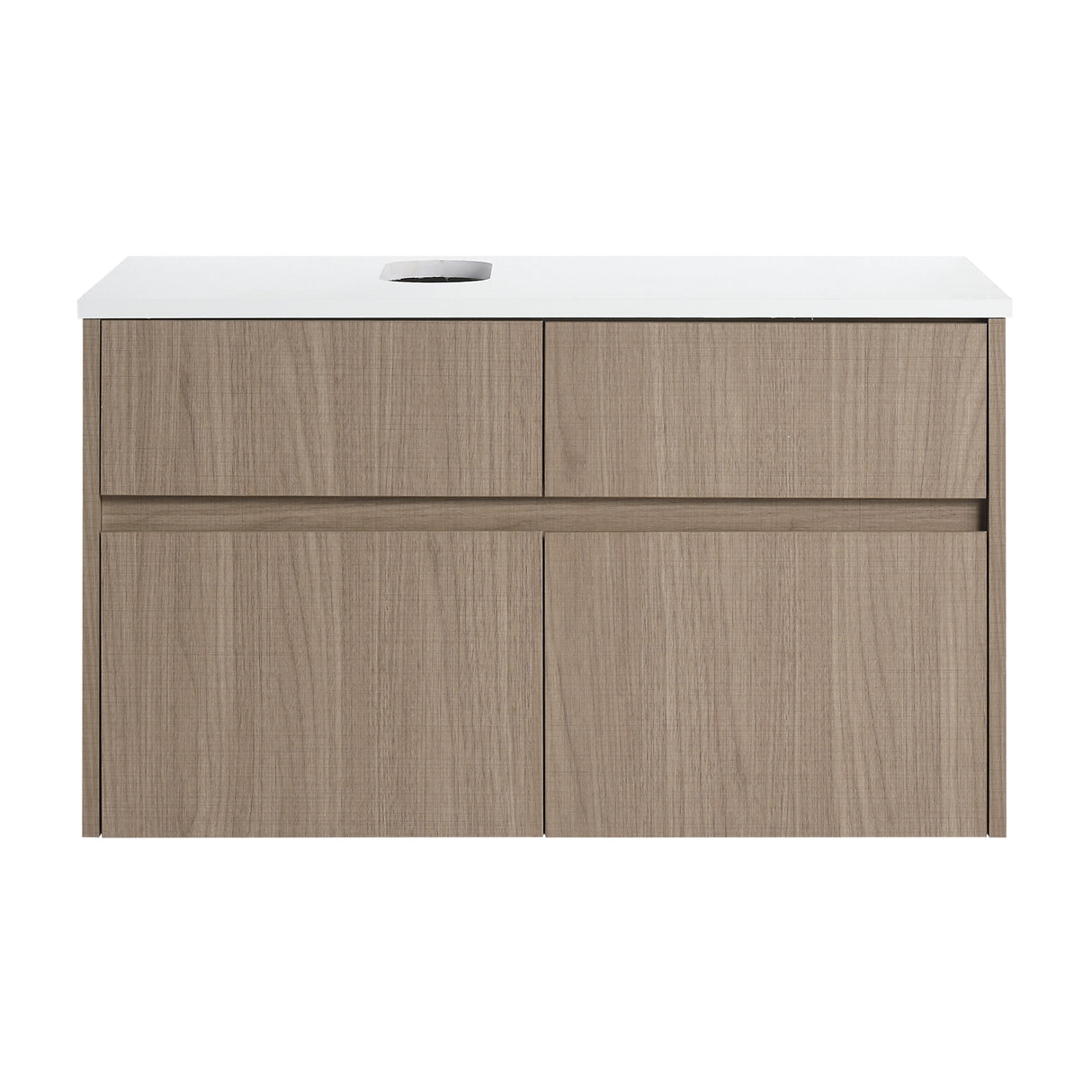 32-Inch Wall-Mounted Bathroom Vanity with Soft Close Doors and Drawer