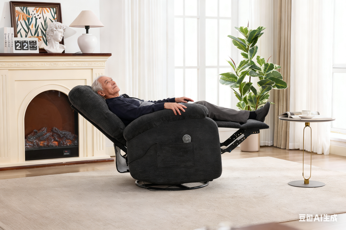 Hot Massage Manual Lounge Chair with Rocker Arms