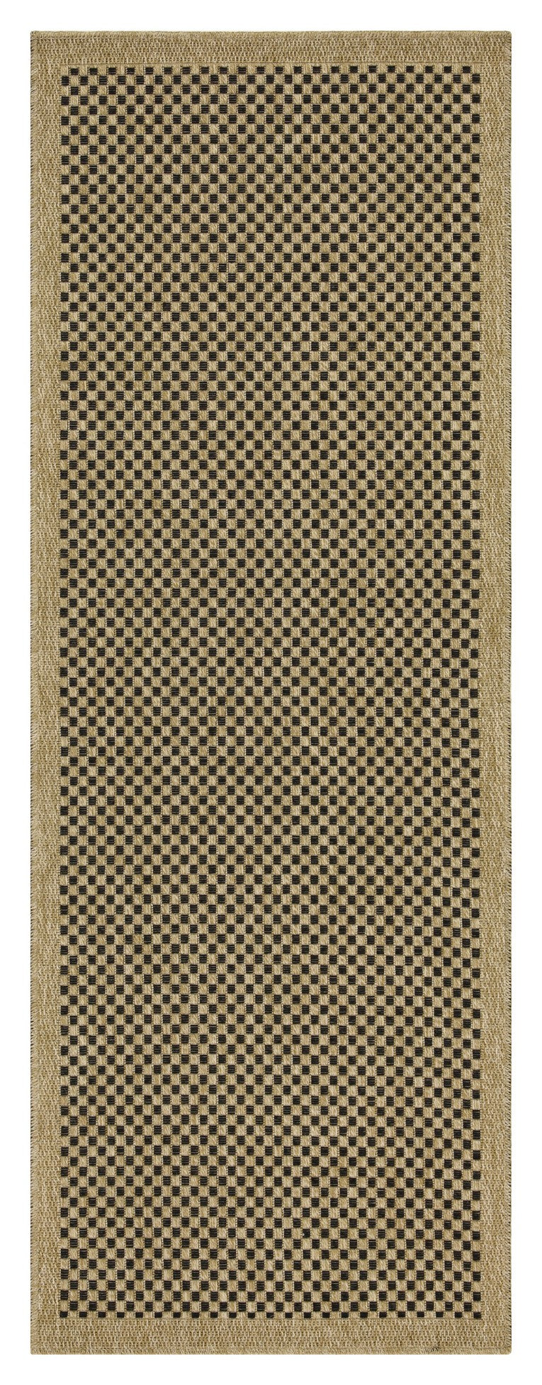 Earth GC_NTL1003 Jute/Black 5 ft. 3 in. x 7 ft. 3 in. Indoor/Outdoor Area Rug