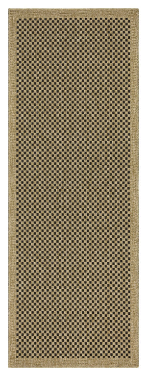 Earth GC_NTL1003 Jute/Black 5 ft. 3 in. x 7 ft. 3 in. Indoor/Outdoor Area Rug