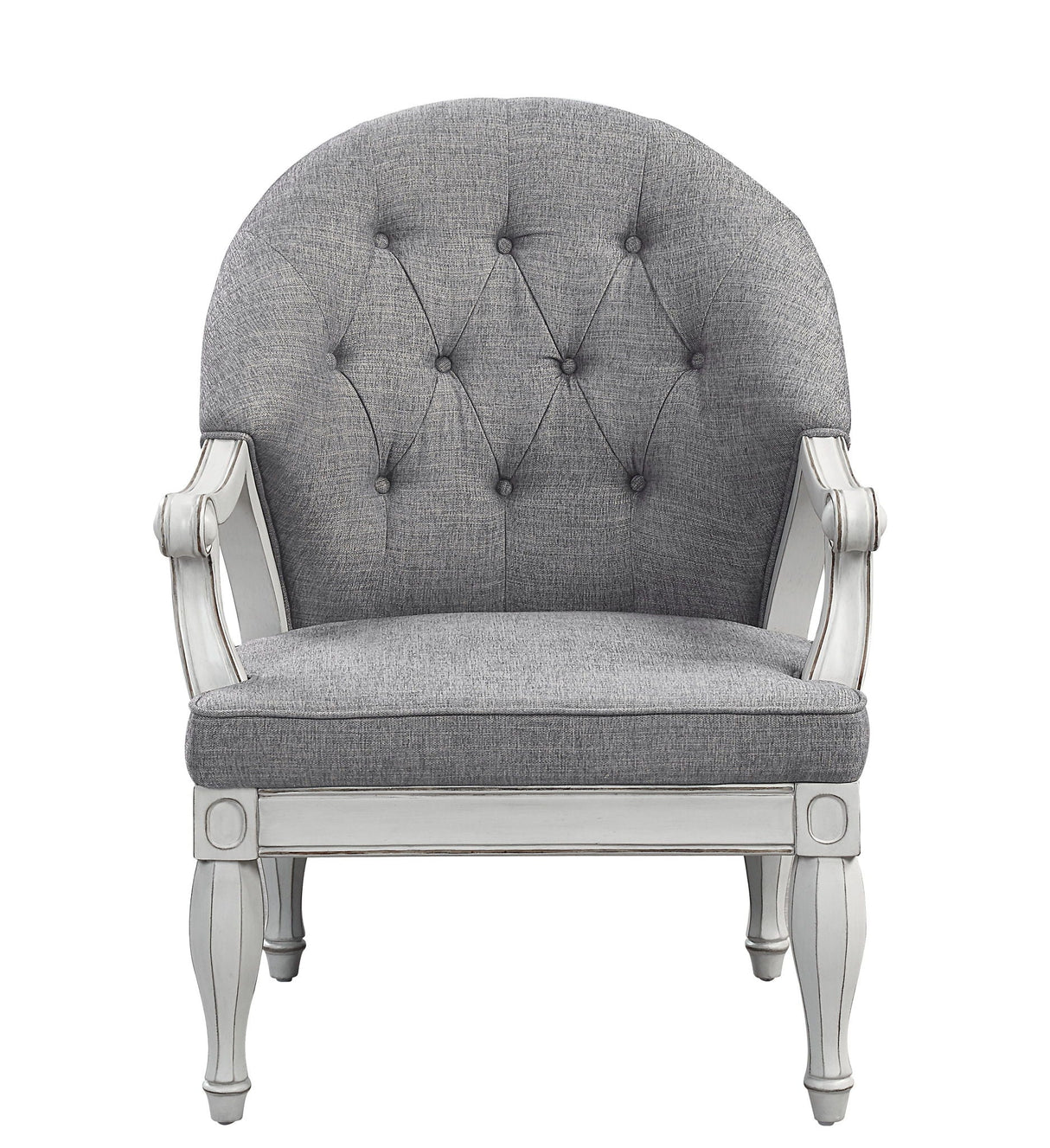 Florian - Antique Chair - Gray / White - Best Buy Furniture
