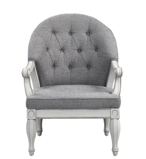 Florian - Antique Chair - Gray / White - Best Buy Furniture