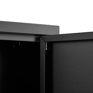 Modern Storage Cabinet With Adjustable Shelves, Magnetic Door Stopper