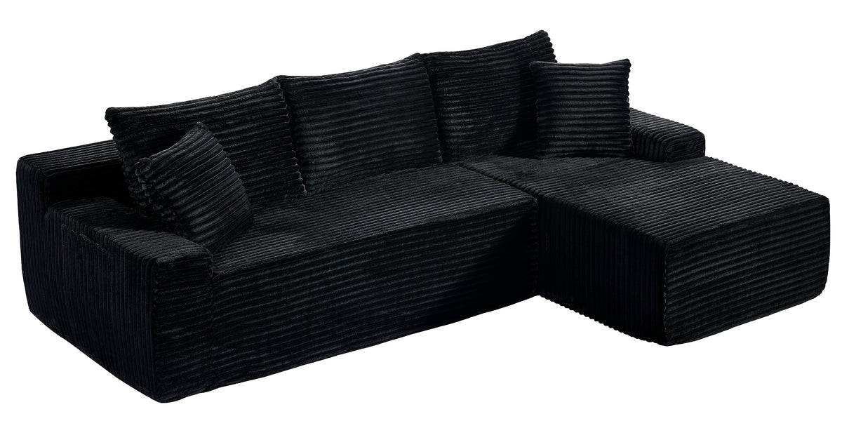 94.06 Inch Right Chaise L Shaped Boneless Cloud Sectional Sofa