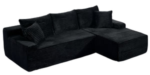 94.06 Inch Right Chaise L Shaped Boneless Cloud Sectional Sofa