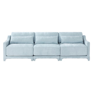 Elegant Sofa With Ergonomic Design And Lumbar Pillows