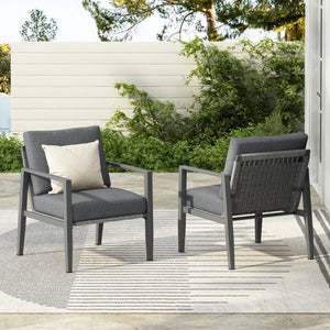 Modern Lounge Chair With Rope Accents And Cushions - Best Buy Furniture