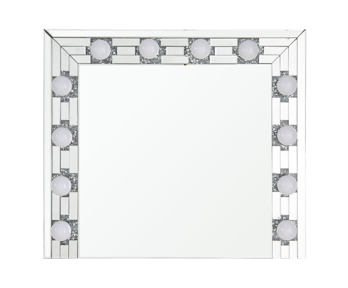 Noralie Mirrored & Faux Diamonds Accent Mirror
