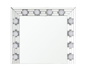 Noralie Mirrored & Faux Diamonds Accent Mirror