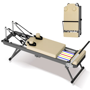 Foldable Pilates Reformer Machine for Home Gym
