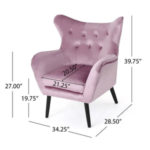Alyssa - Mid Century Upholstered Arm Chair With Wingback Design - Best Buy Furniture