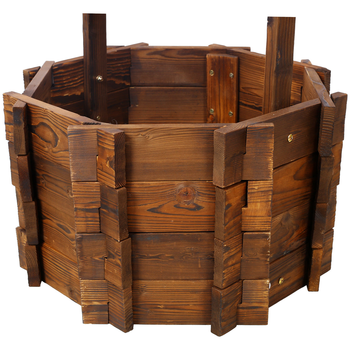 Rustic Wooden Wishing Well Planter