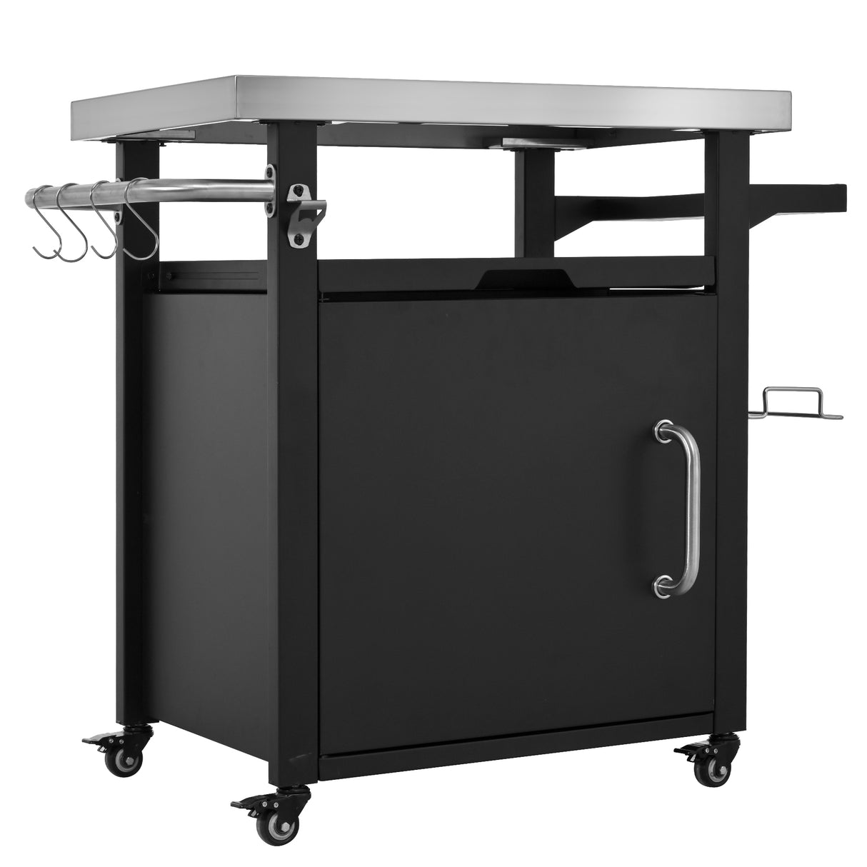 K&K 39.5" Outdoor Grill Cart with Storage Cabinet