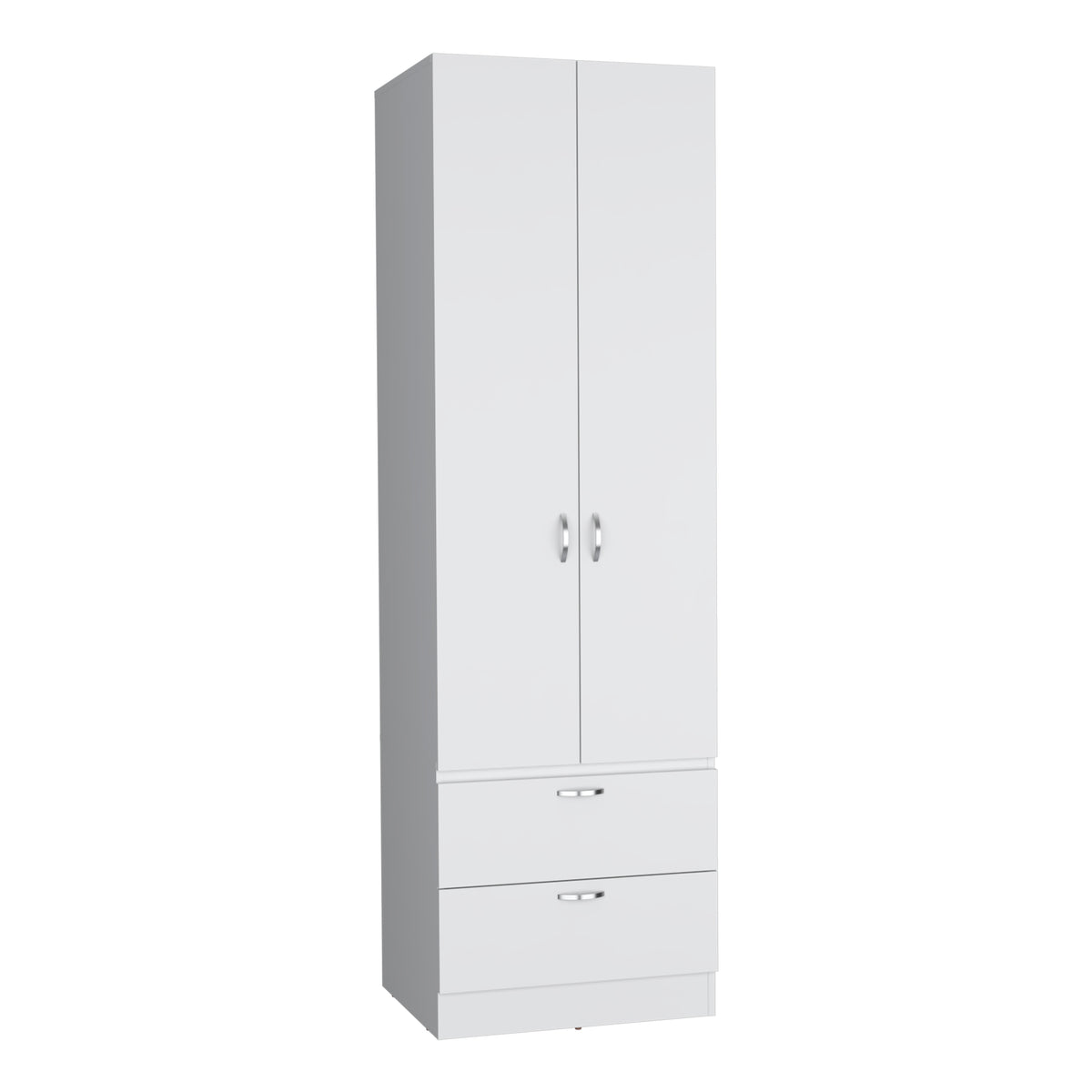 Armoire Wardrobe 76" H, Hanging Rod, 2 Drawers, 1 Shelf