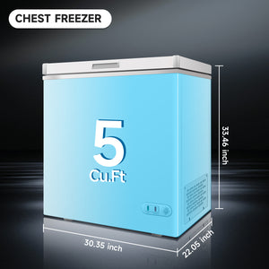 ORIKOOL 5.0 Cu.ft Chest Freezer