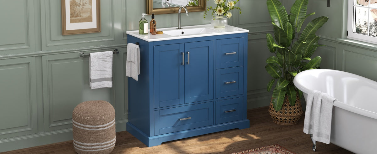 42" Bathroom Vanity in Navy Blue
