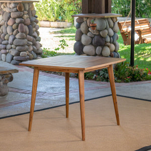 Modern Indoor Square Acacia Wood Dining Table With Toothpick Leg Design - Best Buy Furniture