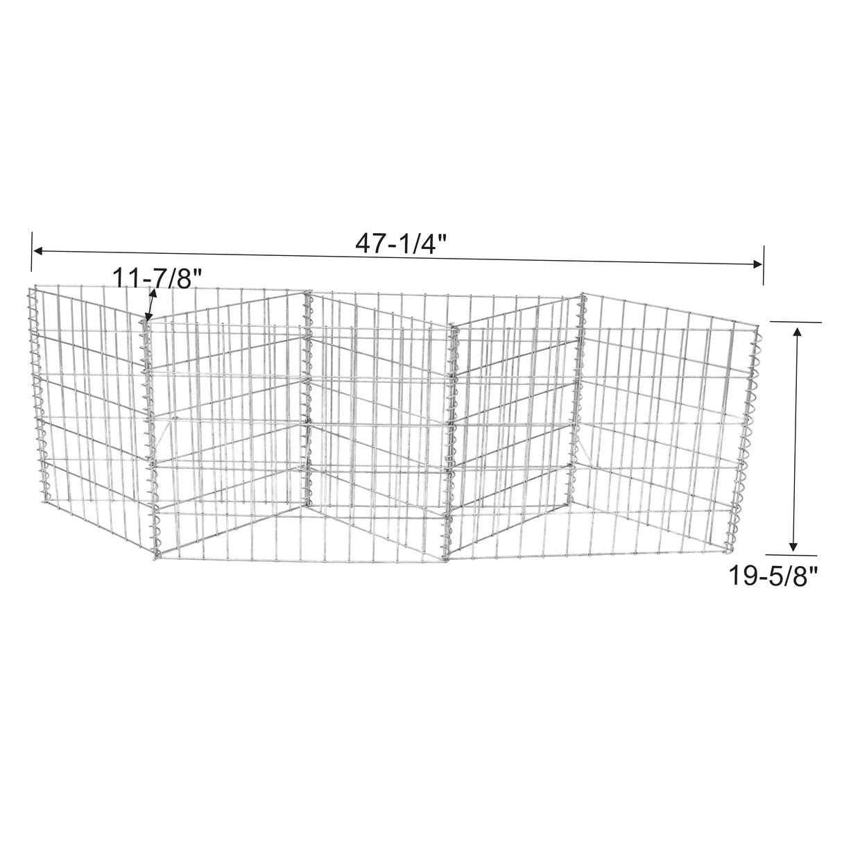 Galvanized Steel Gabion Basket with 3 Compartments