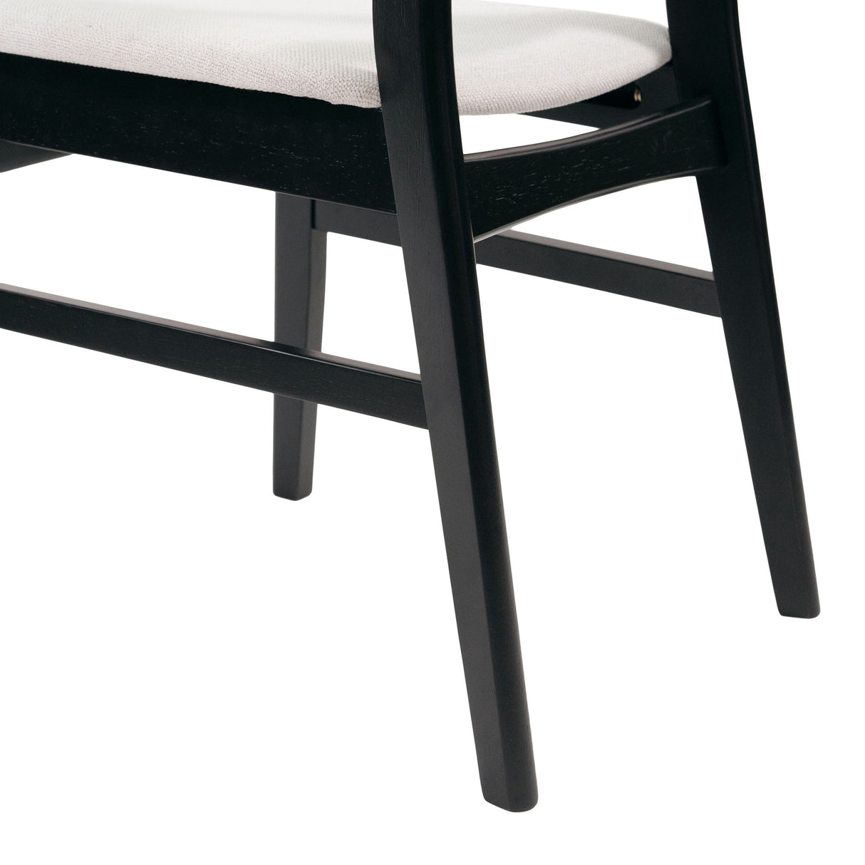 Mid Century Dining Chairs With Cushioned Seats And Wood Frame (Set of 2)