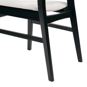 Mid Century Dining Chairs With Cushioned Seats And Wood Frame (Set of 2)