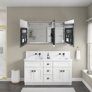60 x 36 Inch LED Lighted Bathroom Medicine Cabinet