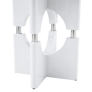 Modern Dining Table With Sleek Hollow-Out Frame And Accents