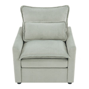 Modern Single Seat Accent Chair With Side Storage Pockets