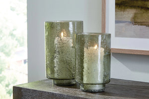 Clarkton - Candle Holder Set (Set of 2) - Green - Best Buy Furniture