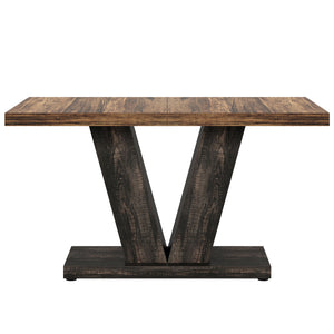 Dining Table With Pedestal Base For 4 - 6 People