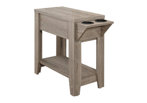 Accent Side Table, Storage, Lamp, Transitional Space-Saving Design