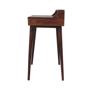 Elevated Chestnut Console Table, 2-Drawers, Nordic Legs